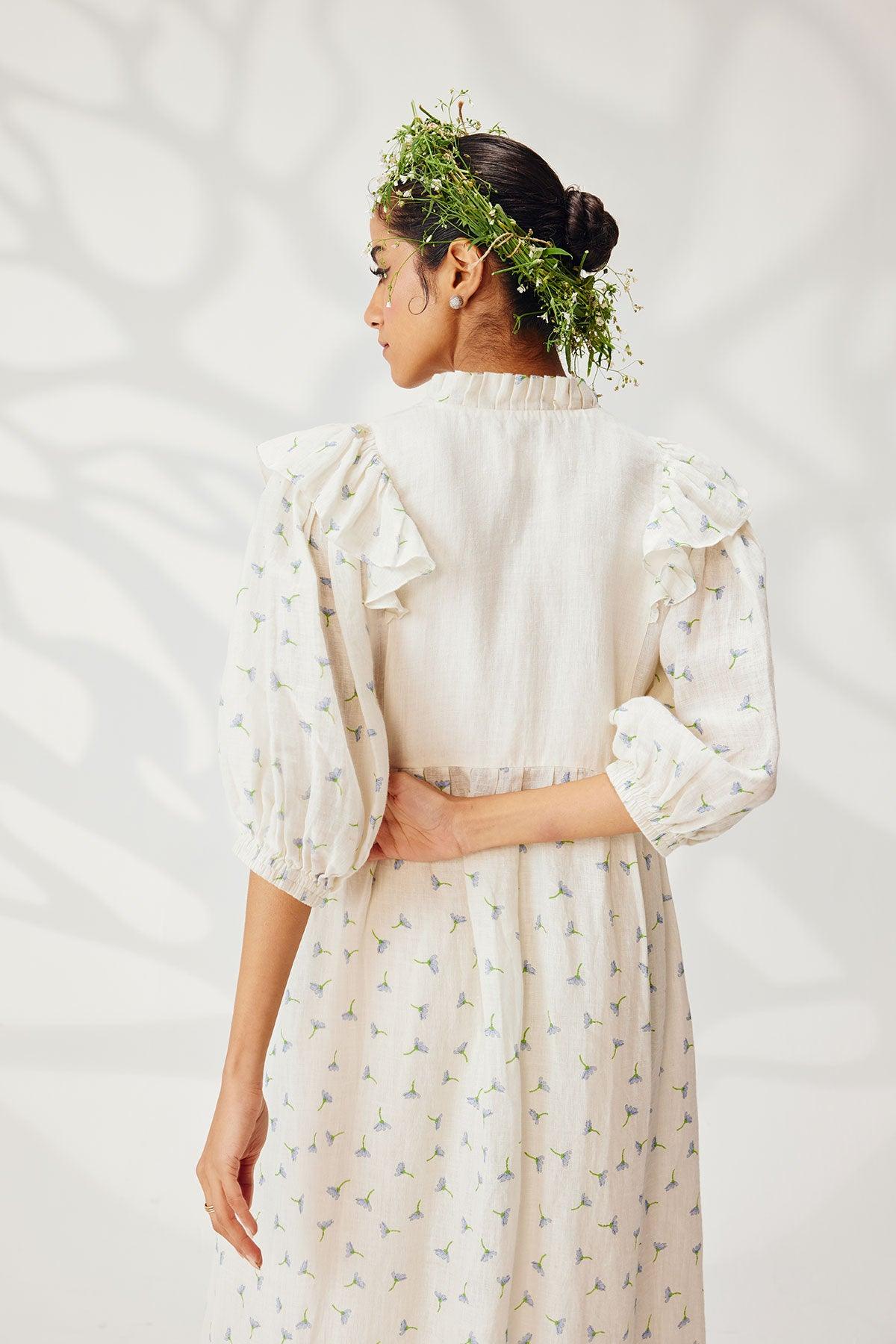 The "Violet Bloom" Linen Maxi Jacket - I AM BLVD