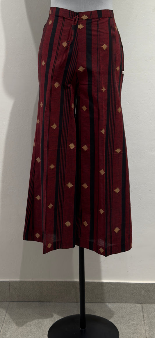 Maroon Jamdani Bottom