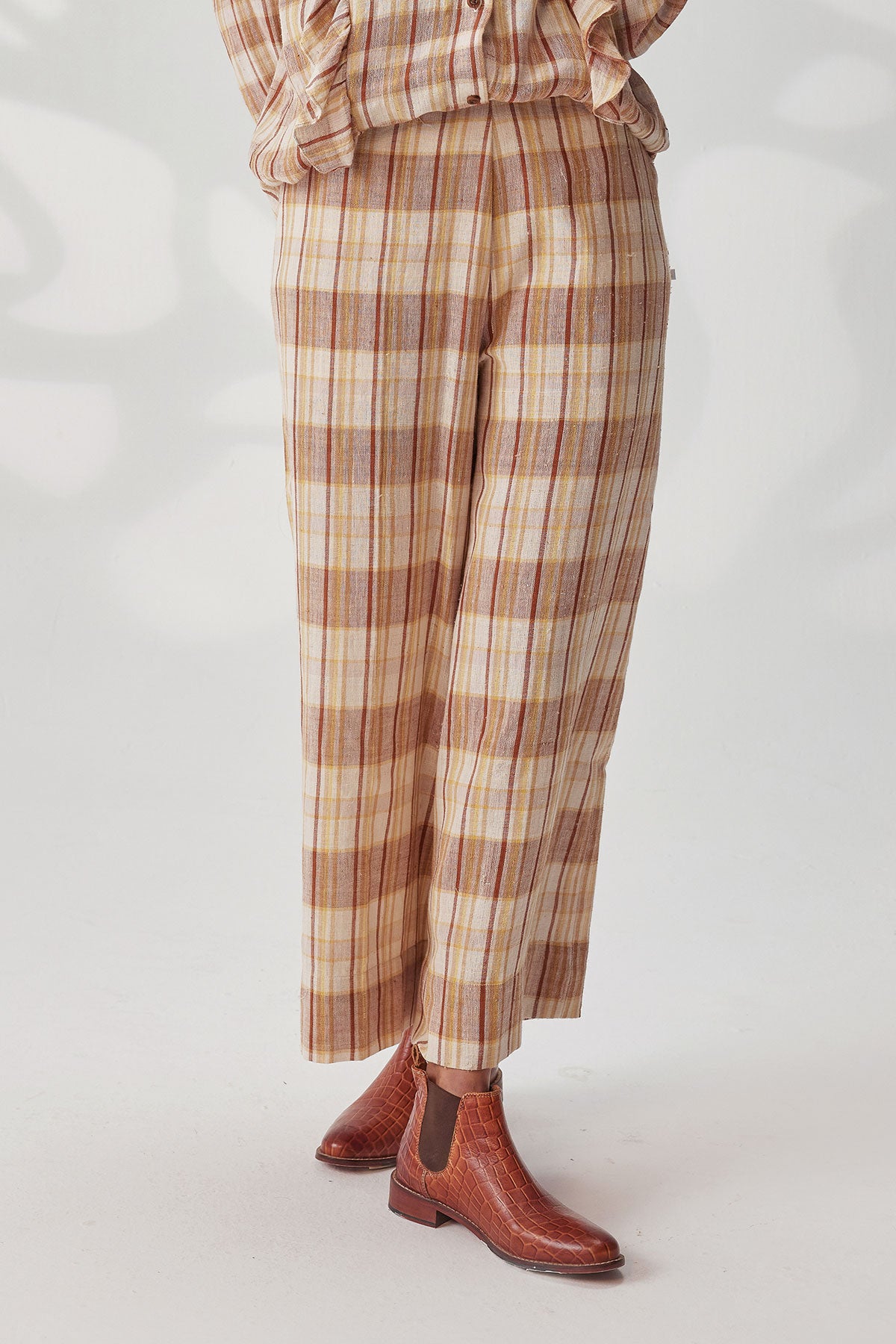 Handloom Organic Cotton Palazzo Pants