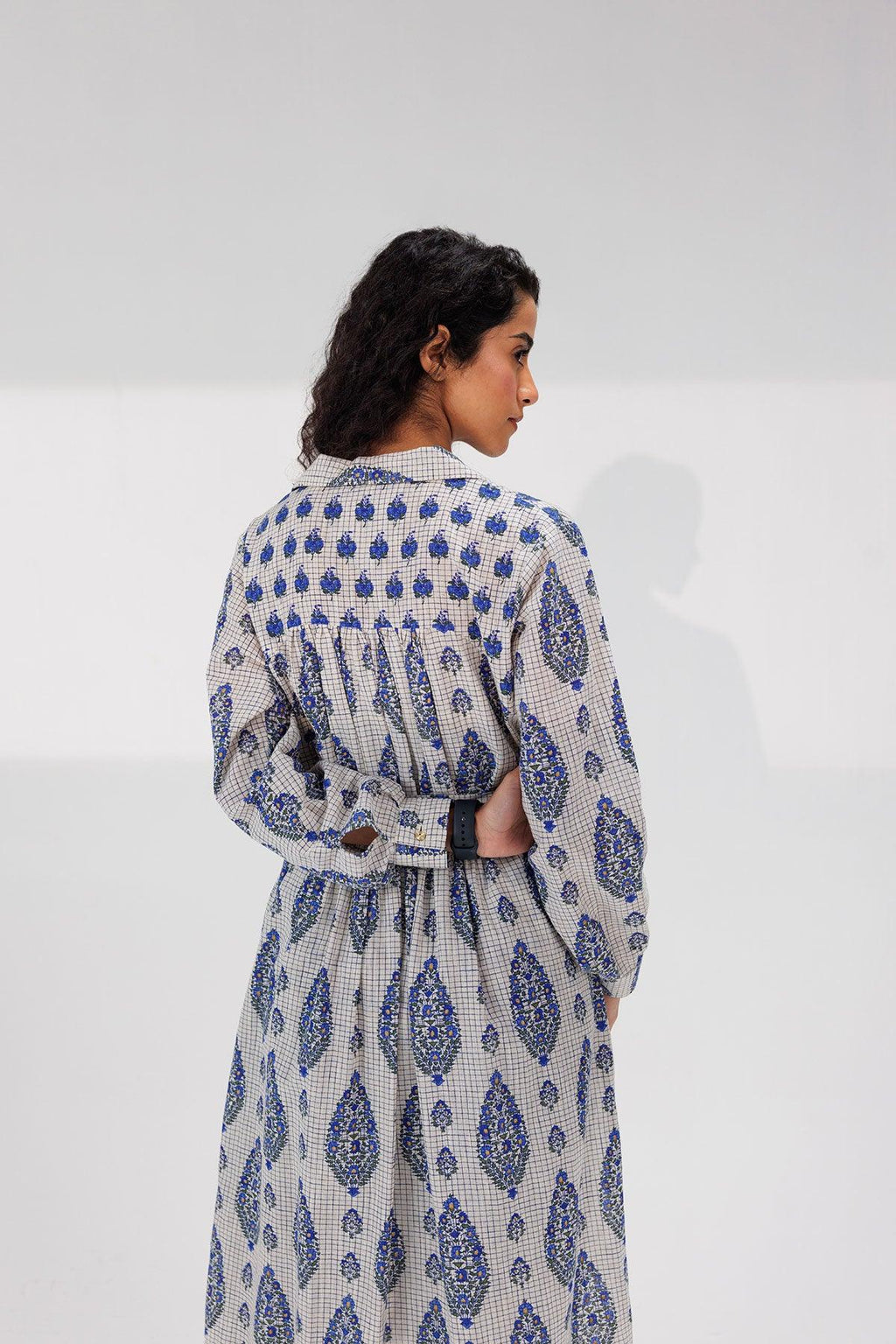 Blue Print Shirt Jacket - I AM BLVD