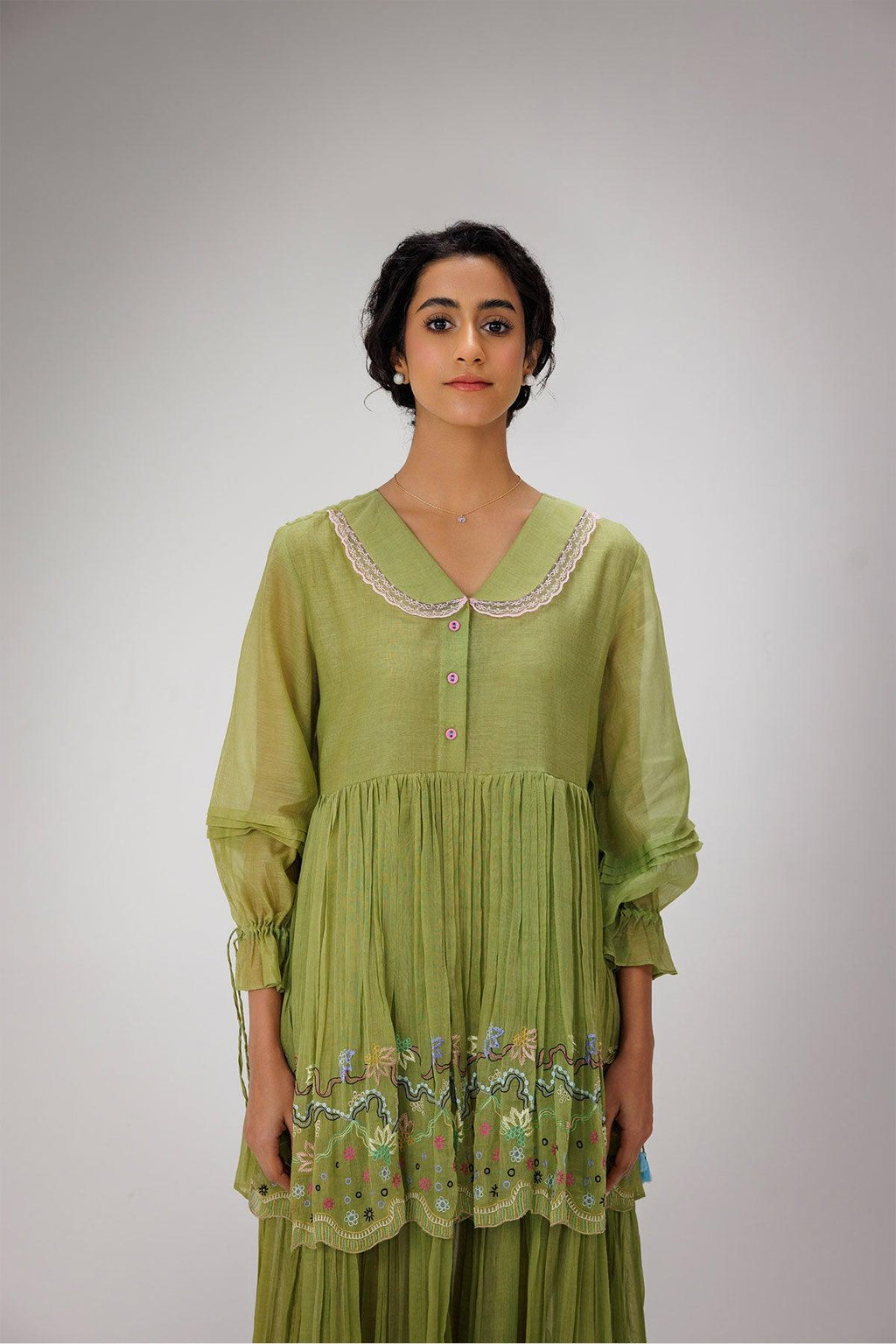 Chanderi Midi Dress - I AM BLVD