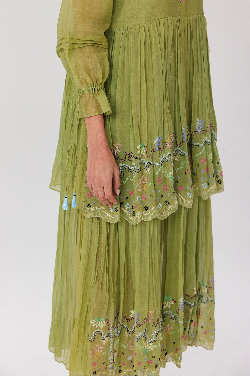 Chanderi Midi Dress - I AM BLVD