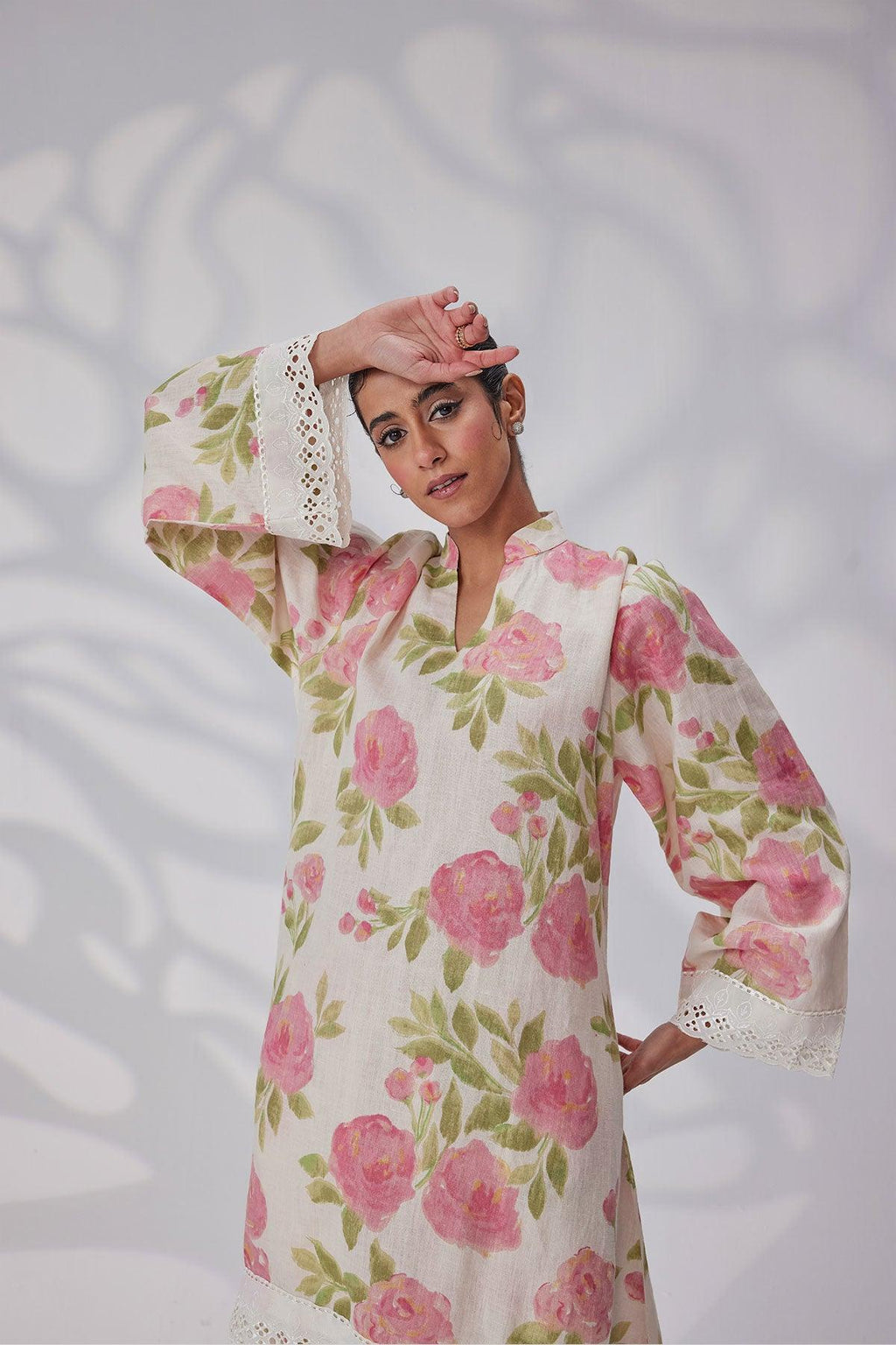 English Rose Linen Co-ord Set - I AM BLVD