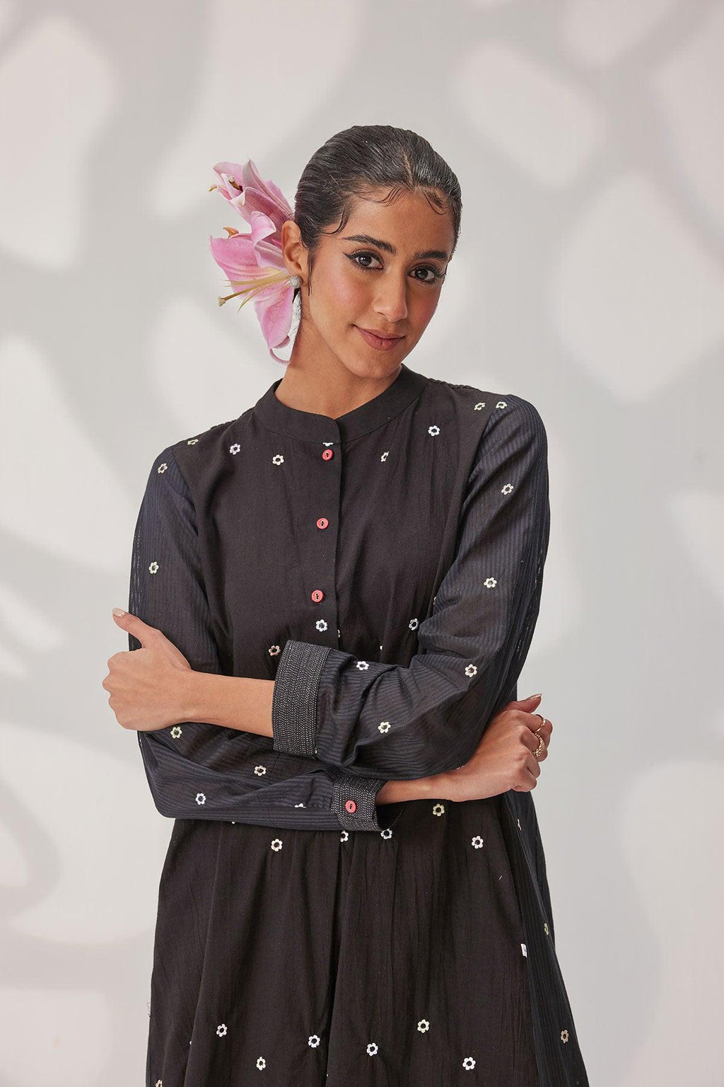 Pleated Back Salwar With Wide Pants - I AM BLVD