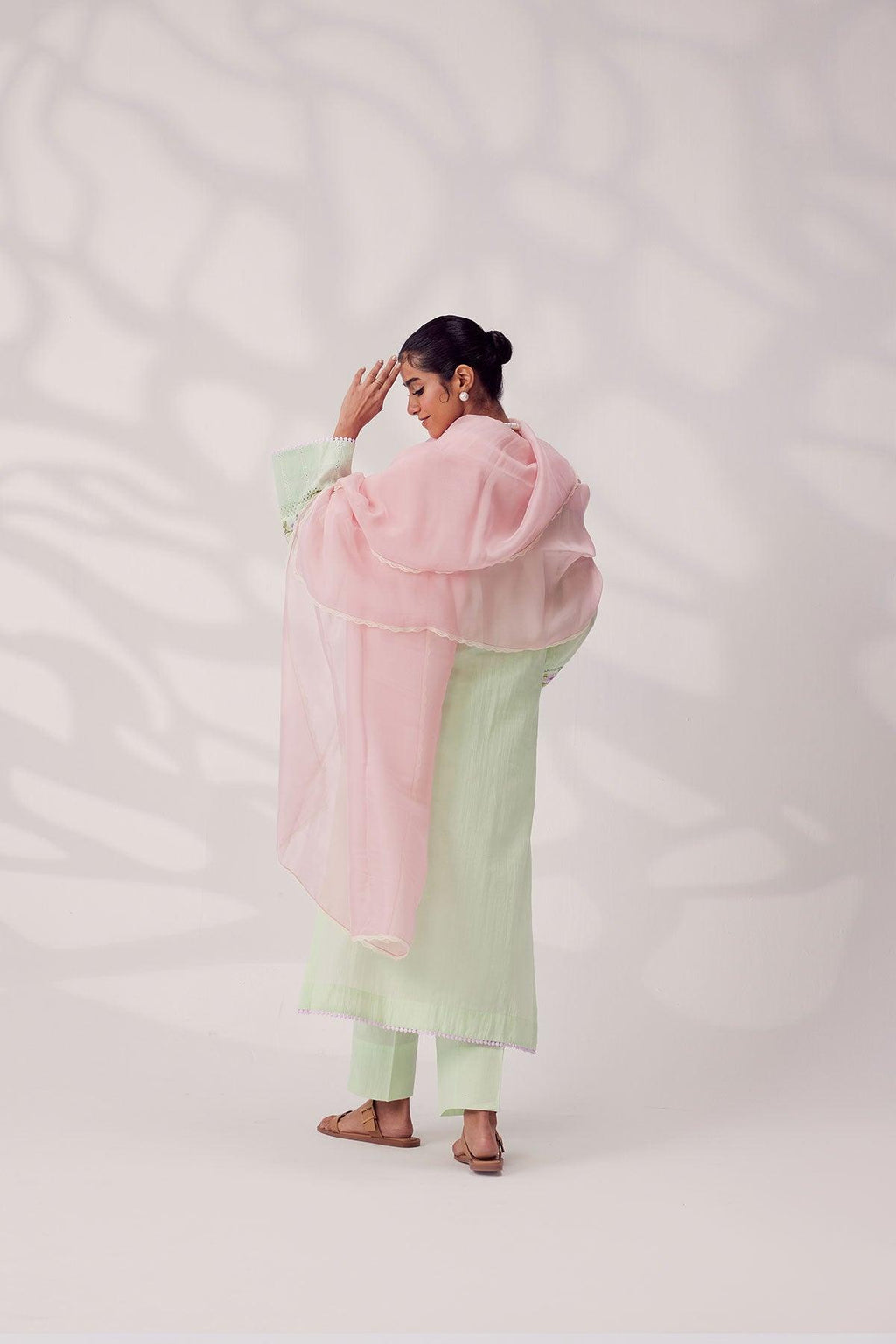 Handcrafted Salwar Suit - Pastel Green - I AM BLVD