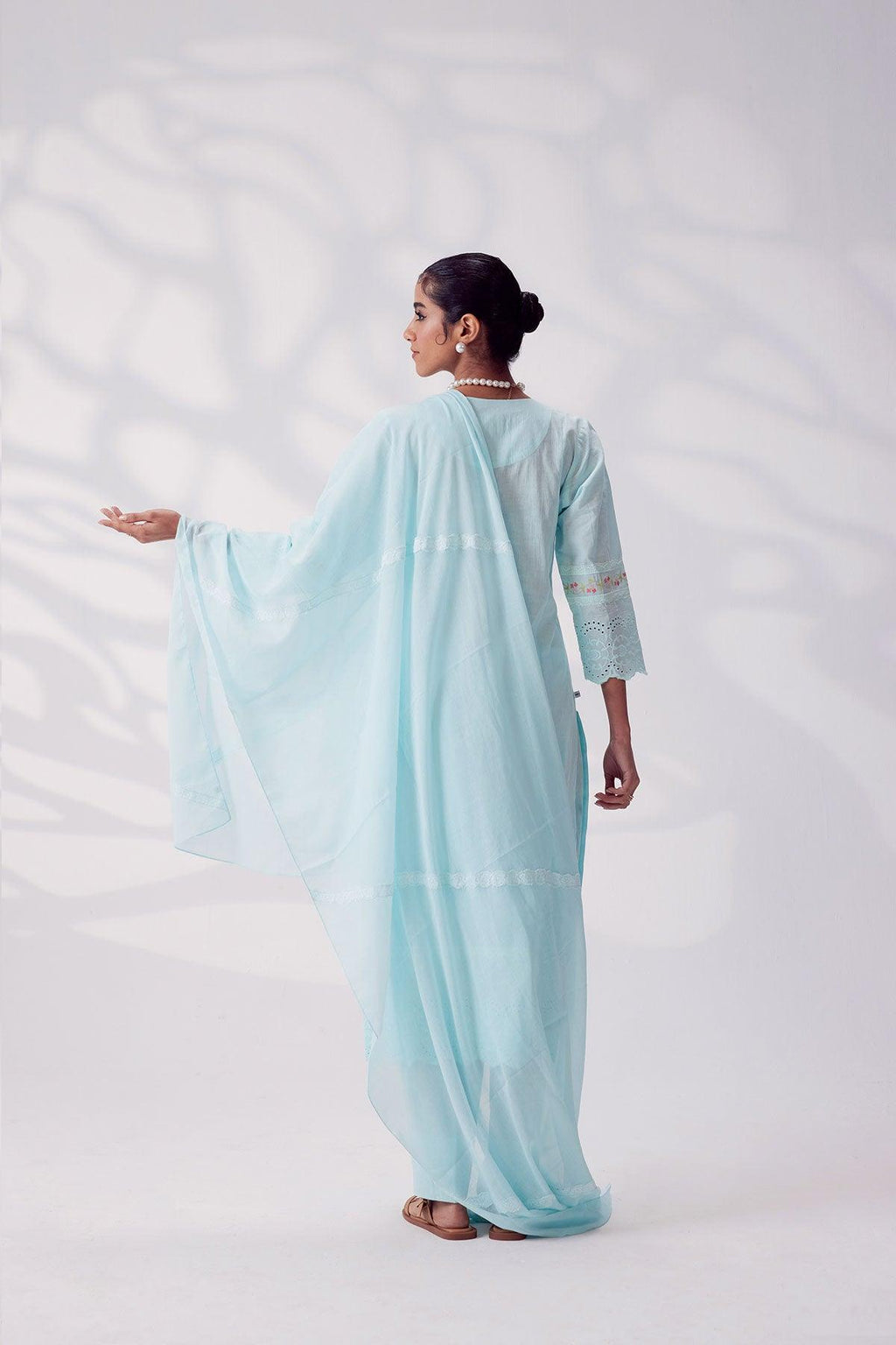 Kashida Embroidered Cotton Salwar - I AM BLVD