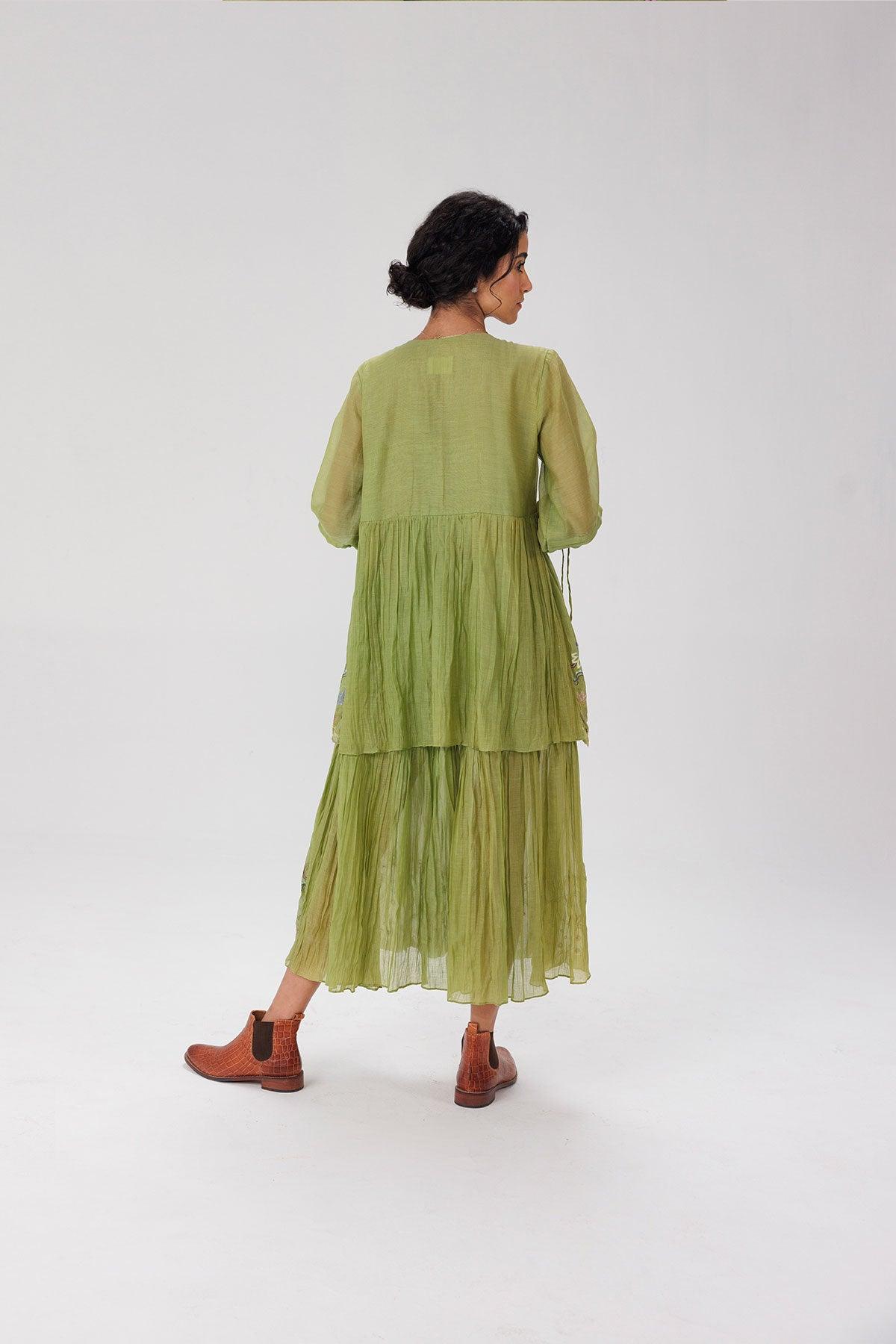 Chanderi Midi Dress - I AM BLVD