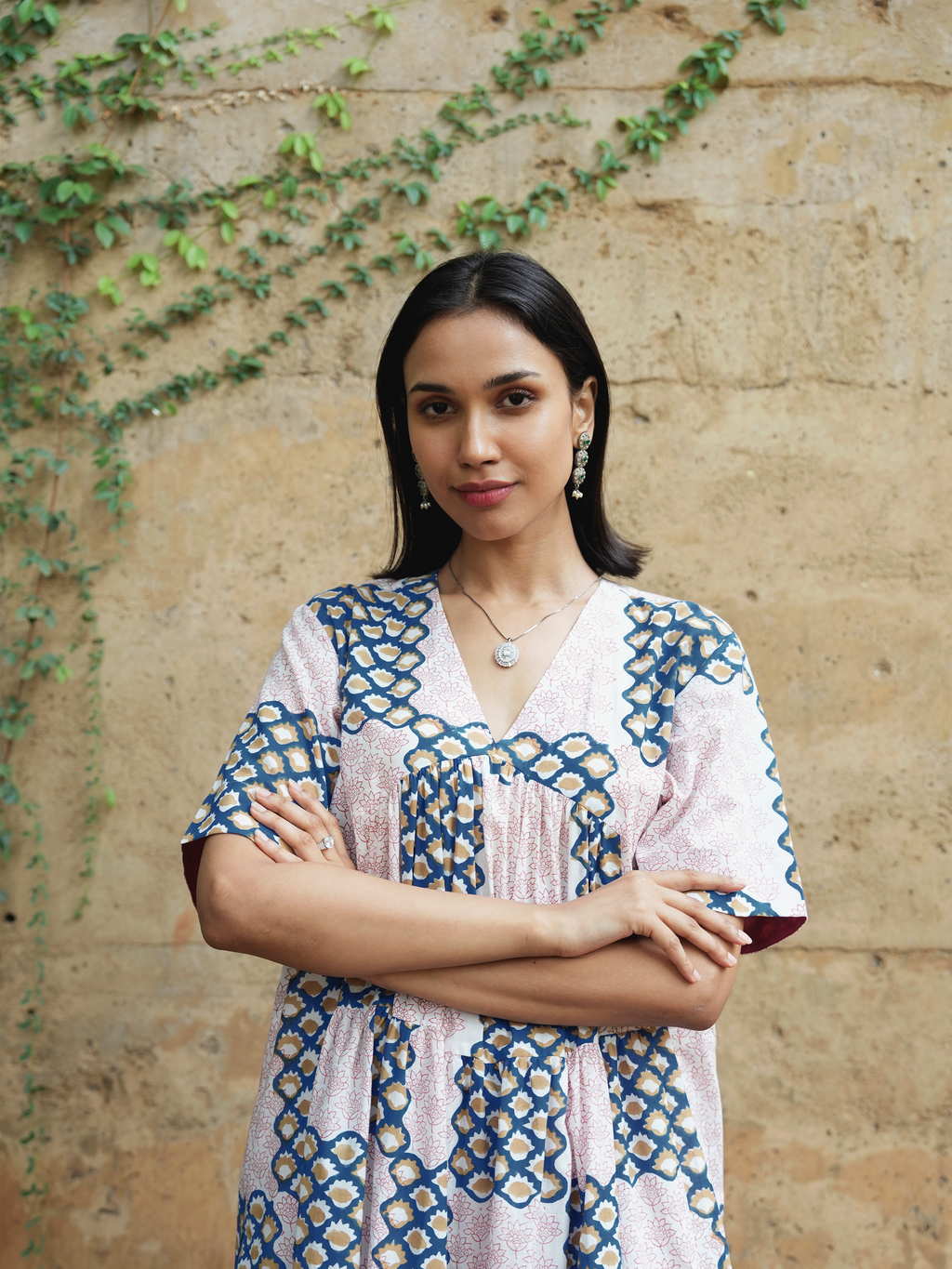 Patchwork Hand Block Print Two-Piece Matching Set - I AM BLVD