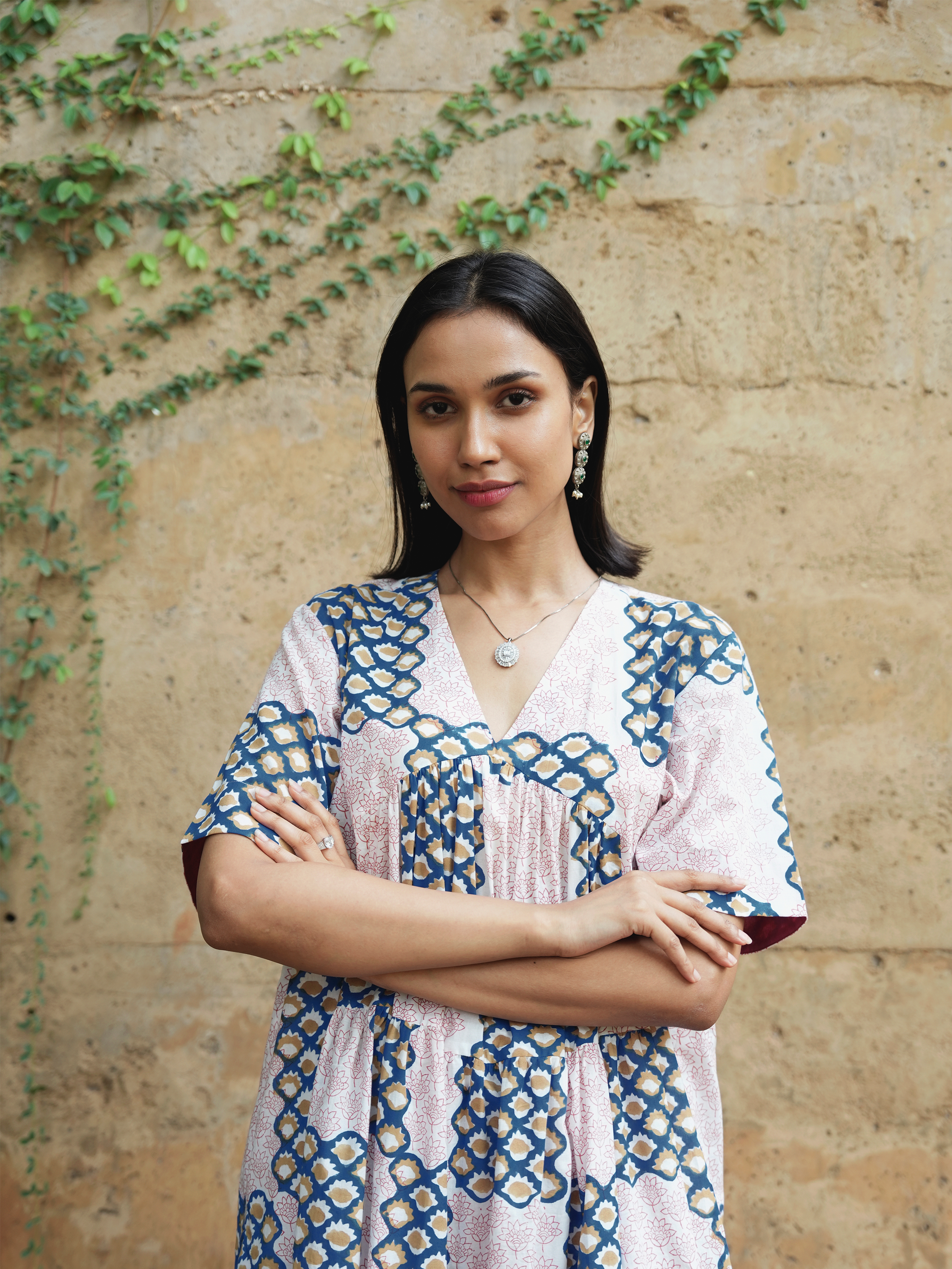 Patchwork Hand Block Print Two-Piece Matching Set - I AM BLVD