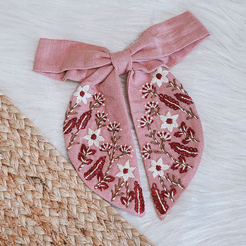 Handmade French Barrettes - Peach - I AM BLVD