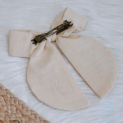 French Barrette Hair Clip - Beige - I AM BLVD
