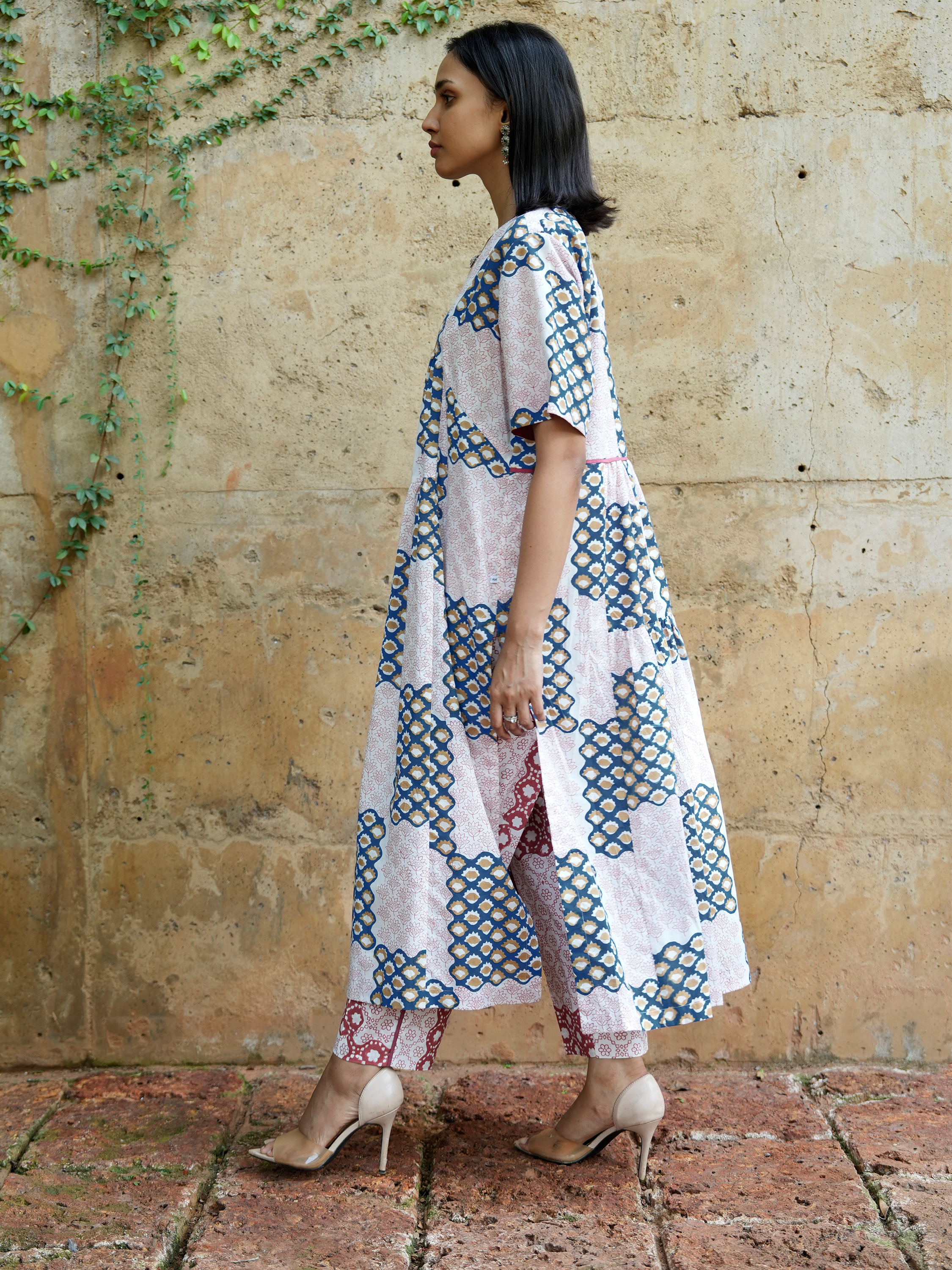 Patchwork Hand Block Print Two-Piece Matching Set - I AM BLVD