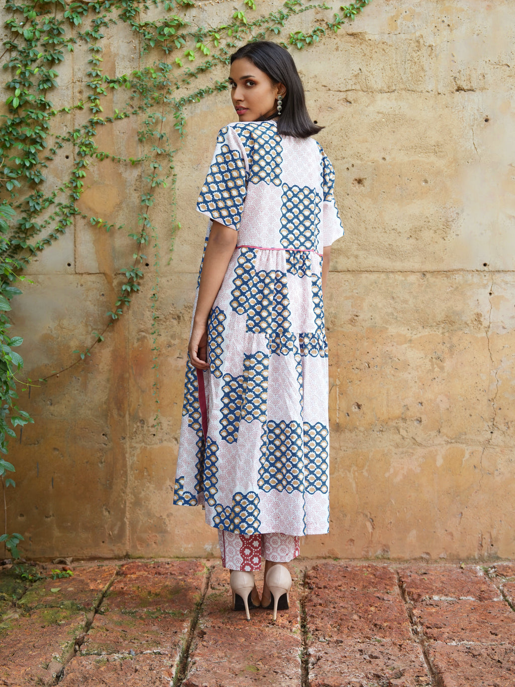 Patchwork Hand Block Print Two-Piece Matching Set - I AM BLVD