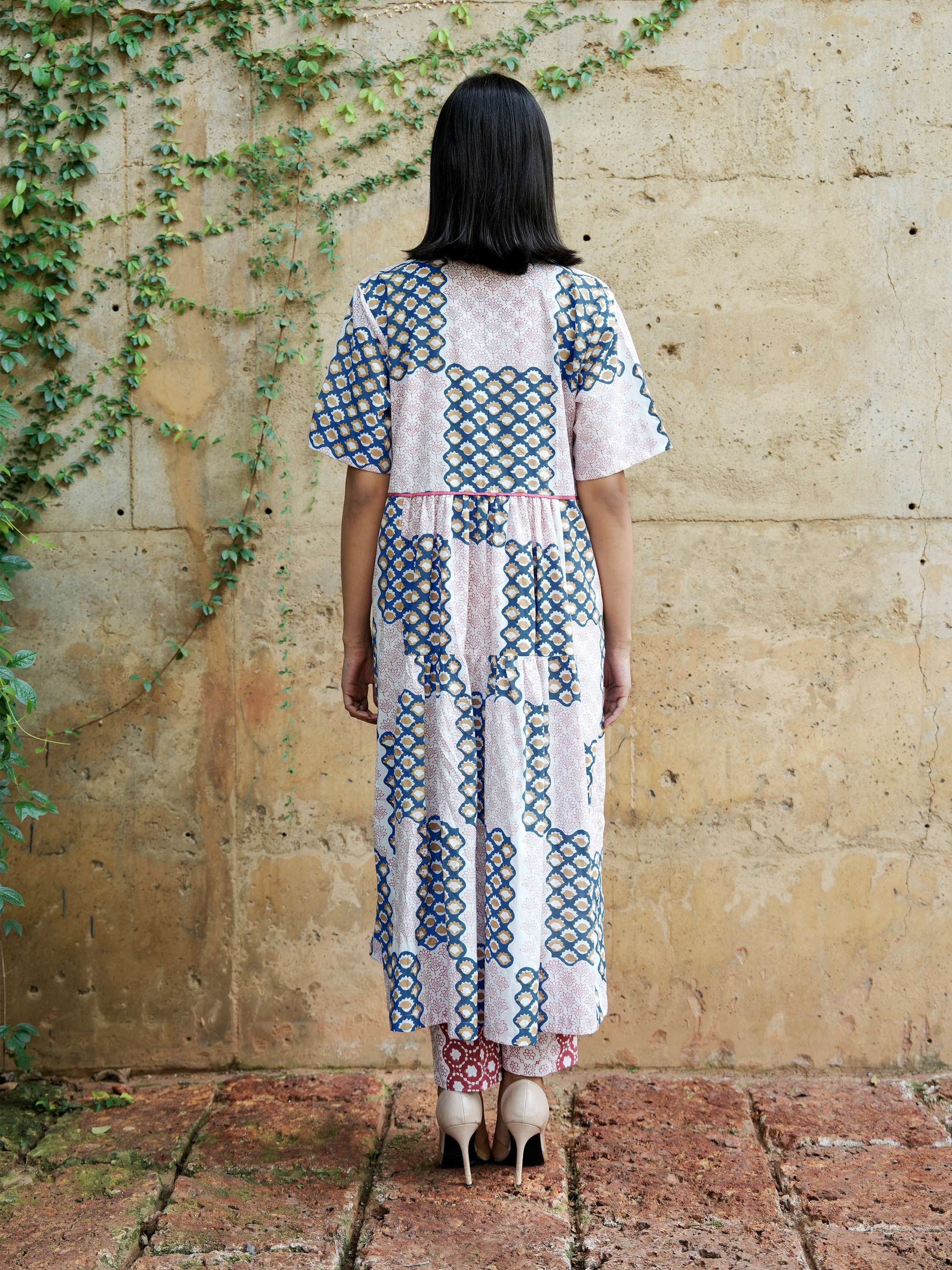 Patchwork Hand Block Print Two-Piece Matching Set - I AM BLVD